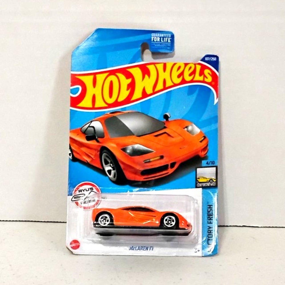 Hot Wheels McLaren F1 Orange Factory Fresh 4/10 1:64 Diecast Car